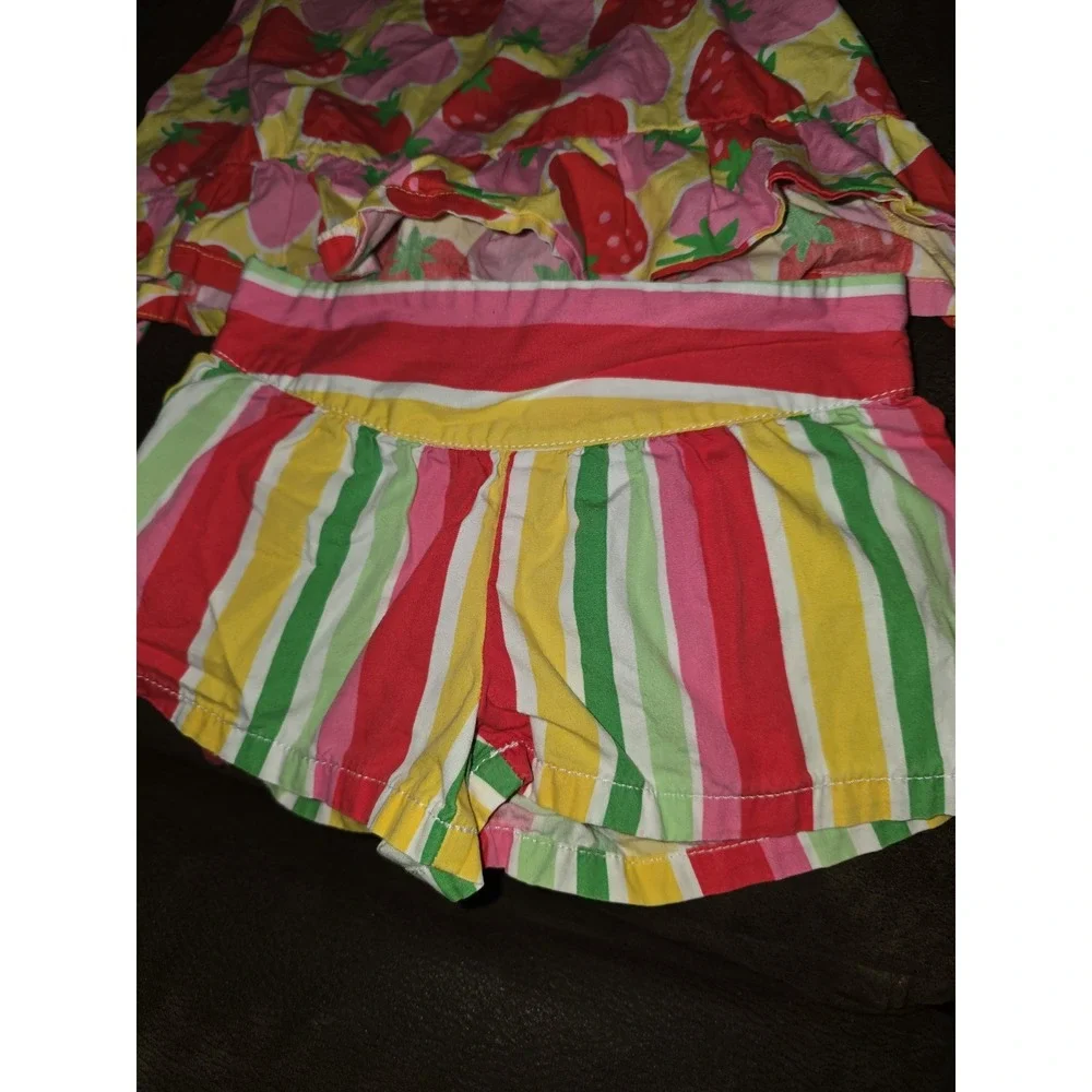 Gymboree strawberry sweetheart top size 2t‎ shorts size 18 24 months